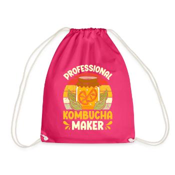 Kombucha Scoby fermented drinks - Drawstring Bag - fuchsia - Front