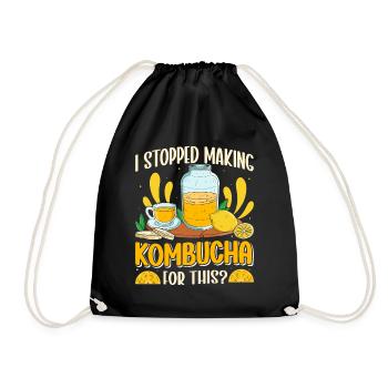 Boissons fermentées Kombucha Scoby - Sac de sport léger - noir - Devant