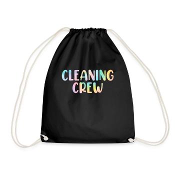 Équipe de nettoyage Tie Dye Nettoyage de femme de ménage - Sac de sport léger - noir - Devant