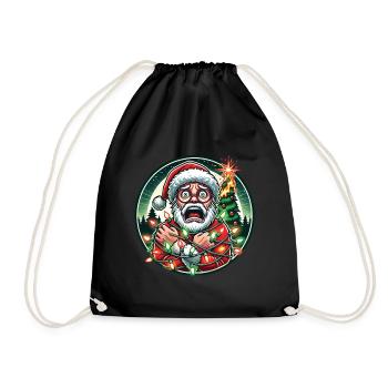 Chaos de l’électrocution de Noël avec le Père Noël - Sac de sport léger - noir - Devant