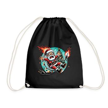 Surprise d’électrocution du Père Noël - Sac de sport léger - noir - Devant