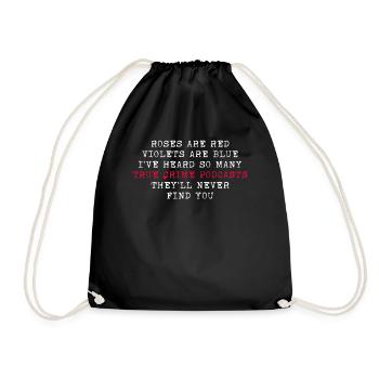Krimifan True Crime Crime Lover Cadeau Drôle - Sac de sport léger - noir - Devant