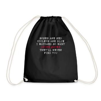 Amateurs de crime Vrai crime Crime Fan Cadeau drôle - Sac de sport léger - noir - Devant