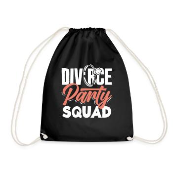 Divorce Party Squad Celebration Divorce - Drawstring Bag - black - Front