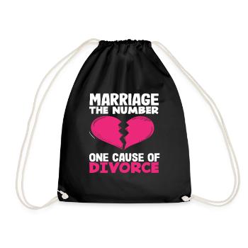 Le mariage comme principale cause de divorce - Sac de sport léger - noir - Devant