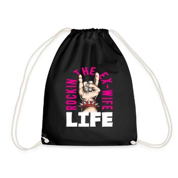 Rockin The Ex-wife Life Divorce - Drawstring Bag - black - Front