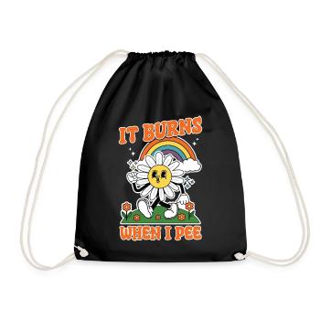 Drôle de dire « Ça brûle quand je fais » ! - Sac de sport léger - noir - Devant