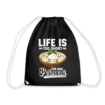 Pelmeni Russian Cuisine - Drawstring Bag - black - Front