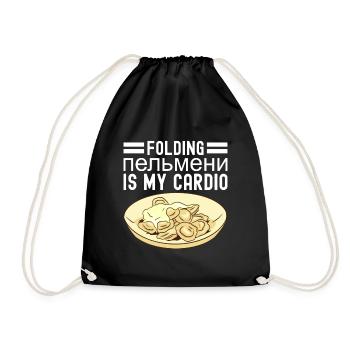 Pelmeni Russian Cuisine - Drawstring Bag - black - Front
