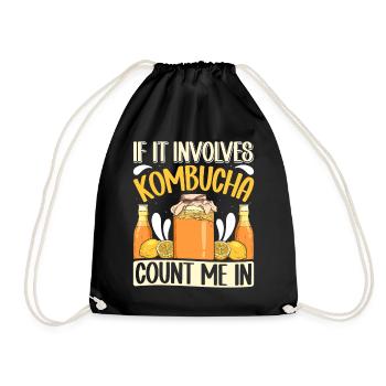 Boissons fermentées Kombucha Scoby - Sac de sport léger - noir - Devant