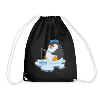 Penguin Angler Fishing Rod Fishing Rod - Drawstring Bag - black - Front