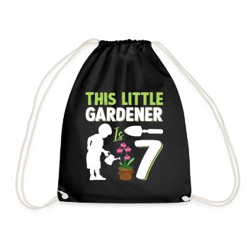 Jardinier amateur Jardinage pour enfants 7e anniversaire - Sac de sport léger - noir - Devant