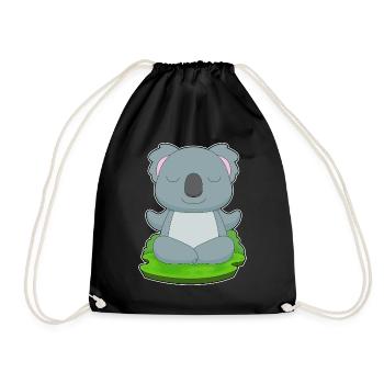 Koala Yoga Fitness Meditation - Turnbeutel - Schwarz - Vorne