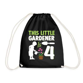 Hobby Jardinier Enfants Jardinage 4ème Anniversaire - Sac de sport léger - noir - Devant