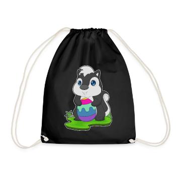Stinktier Ostern Osterei - Turnbeutel - Schwarz - Vorne