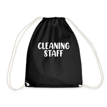 Personnel de nettoyage Nettoyeurs Ménage Drôle - Sac de sport léger - noir - Devant