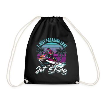 Jetski Lover - I just freaking love jet skiing - Turnbeutel - Schwarz - Vorne