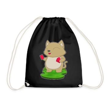 Cat Poker Poker Cards - Drawstring Bag - black - Front