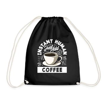 Amateurs de café café humain instantané - Sac de sport léger - noir - Devant