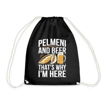 Pelmeni Russian Cuisine - Drawstring Bag - black - Front