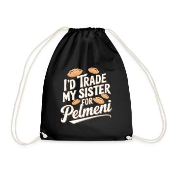Pelmeni Russian Cuisine - Drawstring Bag - black - Front