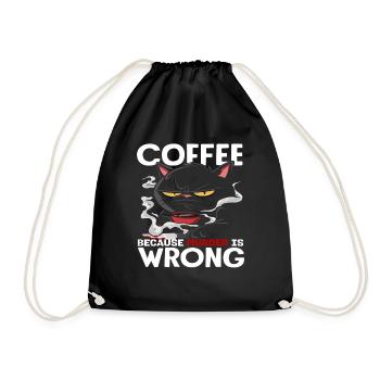 Chat amateur de café parce que le meurtre est une erreur - Sac de sport léger - noir - Devant