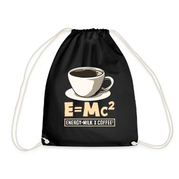 Amateurs de café Lait énergétique E=Mc² - Sac de sport léger - noir - Devant