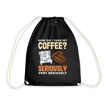 Question des amateurs de café : prenez-le très au sérieux - Sac de sport léger - noir - Devant