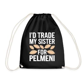 Pelmeni Russian Cuisine - Drawstring Bag - black - Front