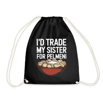 Pelmeni Russian Cuisine - Drawstring Bag - black - Front