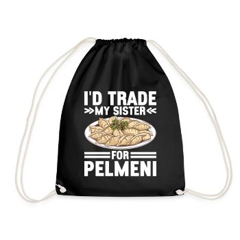 Pelmeni Russische Küche - Turnbeutel - Schwarz - Vorne