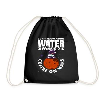 Coffee Lover Mars Discovery Adventure - Drawstring Bag - black - Front