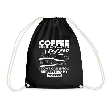 Kaffeeliebhaber Eeffoc Vor Kaffee - Turnbeutel - Schwarz - Vorne