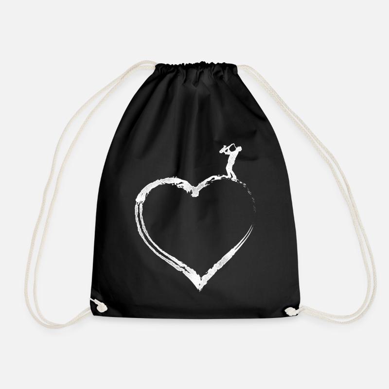 Saxophone Heart - Turnbeutel - Schwarz