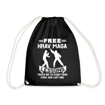 Krav Maga Free Krav Maga Lessons - Drawstring Bag - black - Front