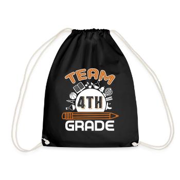 4th Grade Teacher Team 4th Grade - Drawstring Bag - black - Front