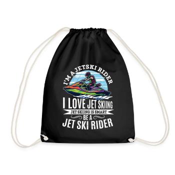 Jetski Lover - Je suis un pilote de jet ski, j’adore le jet - Sac de sport léger - noir - Devant