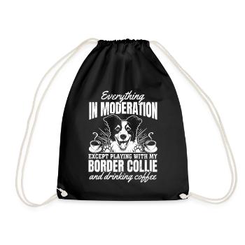 Dictons Border Collie Border Collie Lover - Sac de sport léger - noir - Devant