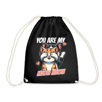 Vous êtes mon miaou miaou, chats mignons Saint-Valentin - Sac de sport léger - noir - Devant