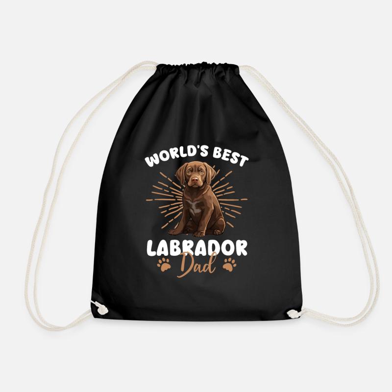 Labrador Retriver Groovy Labrador Dad - Turnbeutel - Schwarz