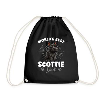 Terrier écossais Groovy Scottie Dad - Sac de sport léger - noir - Devant