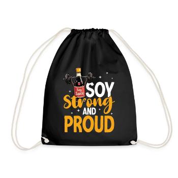 Soy Strong And Proud Funny Fitness - Turnbeutel - Schwarz - Vorne