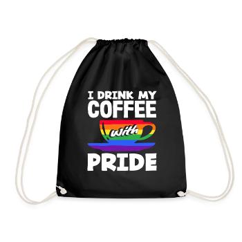 Les amateurs de café fiers de fierté - Sac de sport léger - noir - Devant