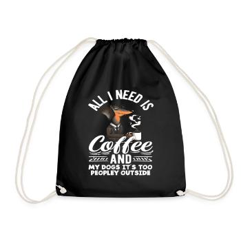 Amateur de café : tout ce dont j'ai besoin, c'est de café - Sac de sport léger - noir - Devant