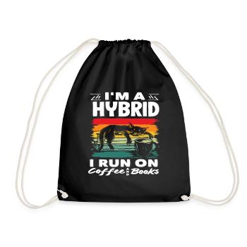 Conception d'amateur de livres de café hybrides - Sac de sport léger - noir - Devant