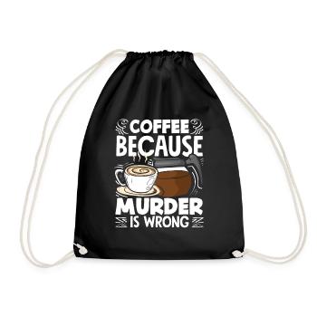 Amateur de café parce que le meurtre est une erreur - Sac de sport léger - noir - Devant