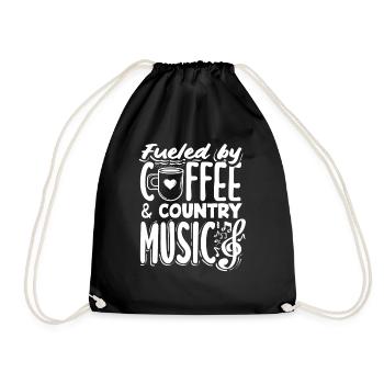 Amateurs de café avec de la musique country - Sac de sport léger - noir - Devant