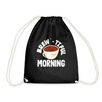 Matin infusé pour les amateurs de café - Sac de sport léger - noir - Devant