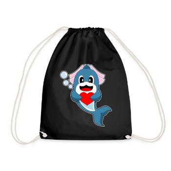 Dauphin Mariée Coeur Mariage - Sac de sport léger - noir - Devant