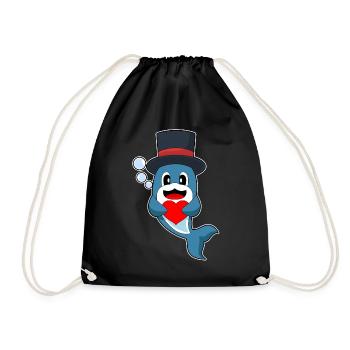Dauphin Marié Coeur Mariage - Sac de sport léger - noir - Devant